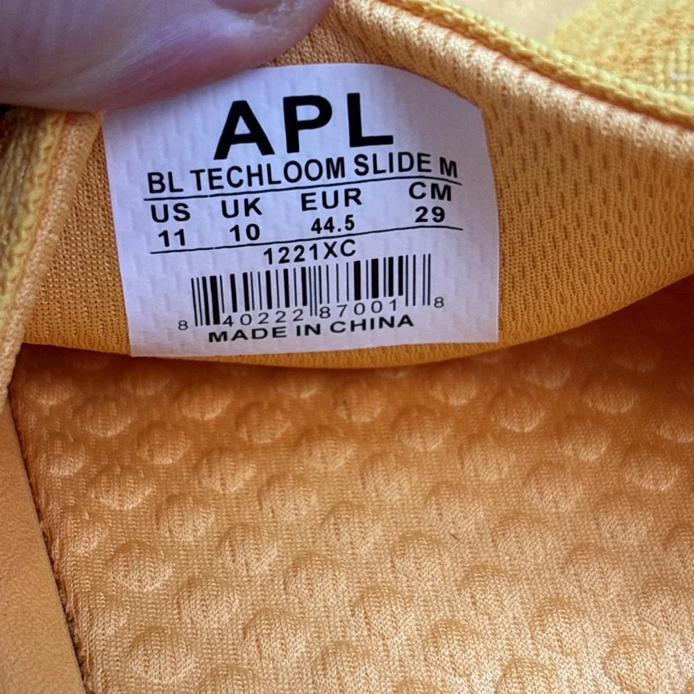 APL Slides Men's 11 BL TechLoom Mango Sandals NEW Defect